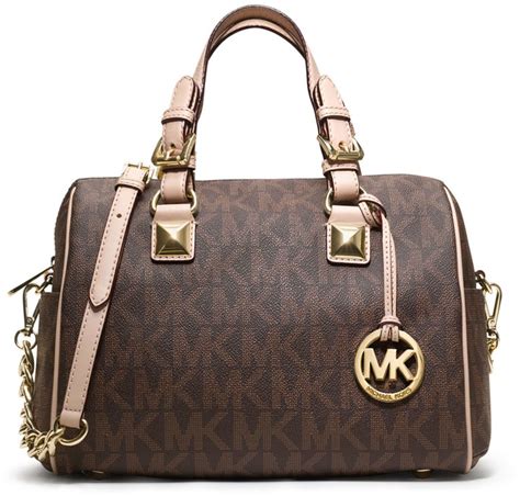 michael kors medium grayson dimensions|Michael Kors Grayson Medium Duffle Signature Logo Embossed .